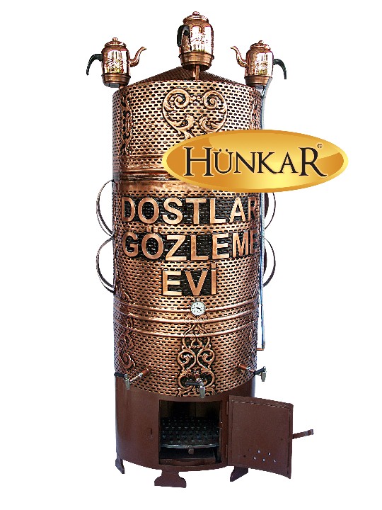 ODUNLU-KÖMÜRLÜ ATEŞ TUĞLALI 500 LT'LİK 4 DEMLİKLİ UZUN GÖRÜNÜMLÜ SEMAVER