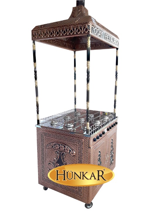 ARABALI BAKIR İŞLEMELİ KÜNEFE OCAĞI DAVLUMBAZLI