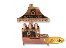 3 Demlikli 40 litre Davlumbazlı Kumda Kahveli İzalosyonsuz çay kazanı 