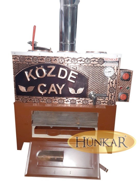 BAKIR ELEKTRİKLİ 3 DEMLİKLİ 40 LİTRELİK SOBASI ATEŞ TUĞLALI YALITIMLI VE İZALASYONLU SU OTOMATİKLİ ÇAY KAZANI