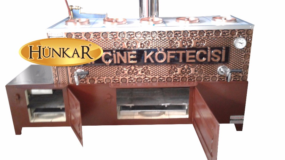 5 DEMLİKLİ 85 LİTRELİK ODUNLU KÖMÜRLÜ ATEŞ TUĞLALI KUMDA KAHVELİ İZALASYONLU SU OTOMATİKLİ BAKIR ÇAY KAZANI