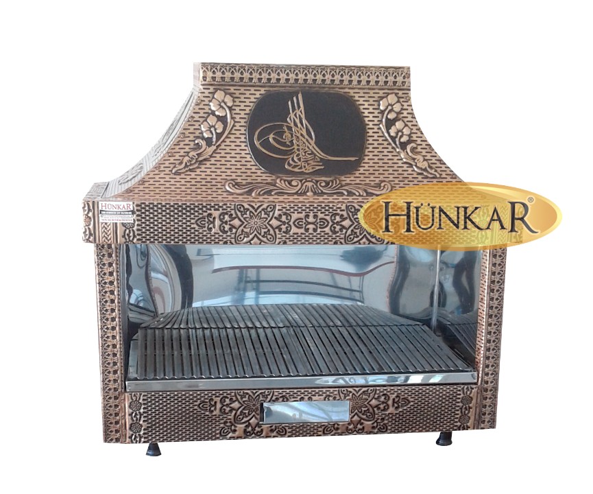KÖFTE TEZGAHI 100x55x110 cm TUĞRALI BAKIR İŞLEMELİ YALITIMLI ÇİFT CİDARLI
