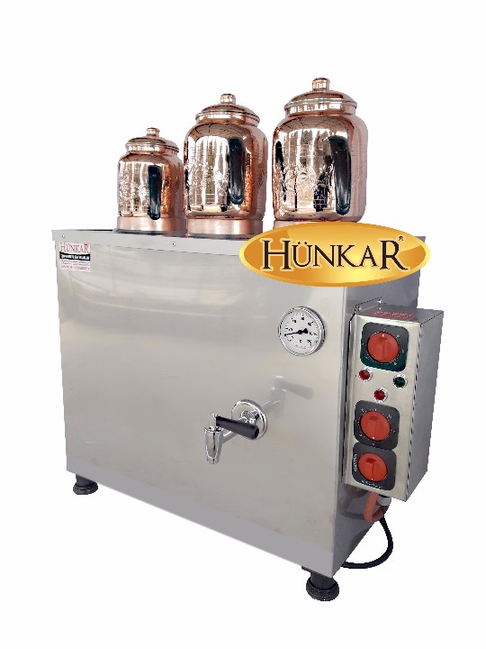 SADE ELEKTRİKLİ 3DEMLİKLİ INOX SU OTOMATİKLİ ÇAY KAZANI