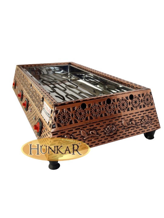 KUMDA KAHVE BAKIR İŞLEME ÇİFT REZİSTANSLI 90x45x22 cm 