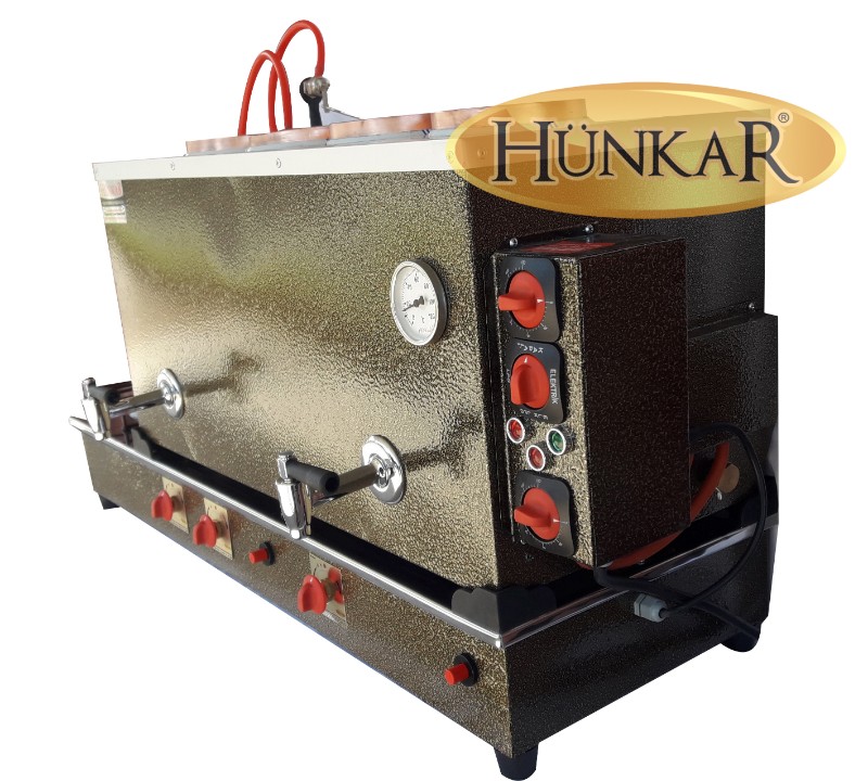 ÇAY KAZANI 4 DEMLİKLİ STATİK BOYALI ELEKTRİKLİ VE TÜPLÜ EMNİYET VENTİLLİ TERMOKUPURLU 