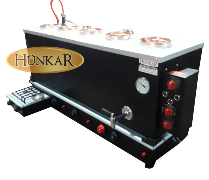ÇAY KAZANI SİYAH ÖZEL RENK 4 DEMLİKLİ EMNİYET VENTİLLİ ELEKTRİK TÜPLÜ SU OTOMATİKLİ