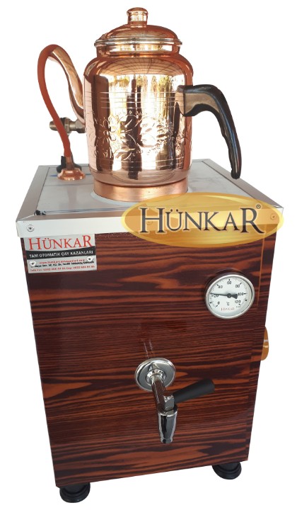 ÇAY KAZANI AHŞAP DESENLİ SADE ELEKTRİKLİ SU OTOMATİKLİ YALITIMLI TEK DEMLİKLİ