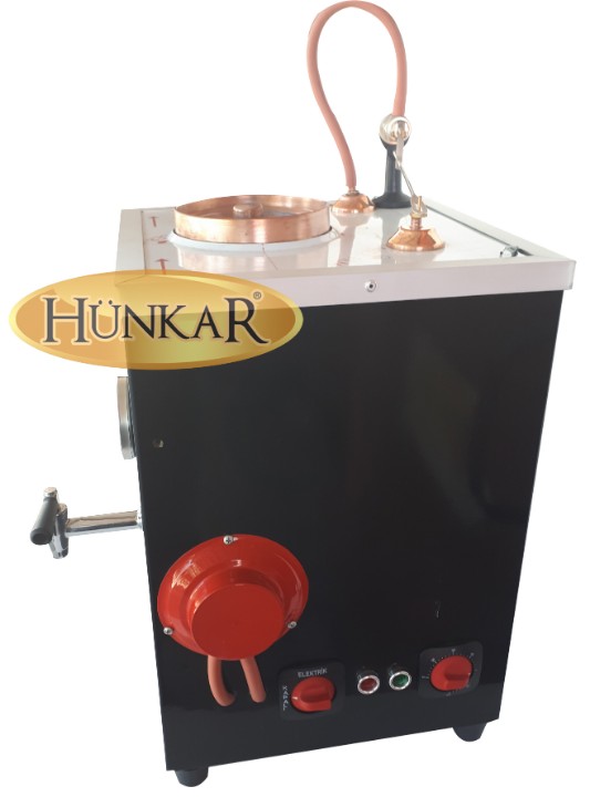 ÇAY KAZANI SİYAH DESENLİ SADE ELEKTRİKLİ SU OTOMATİKLİ YALITIMLI TEK DEMLİKLİ