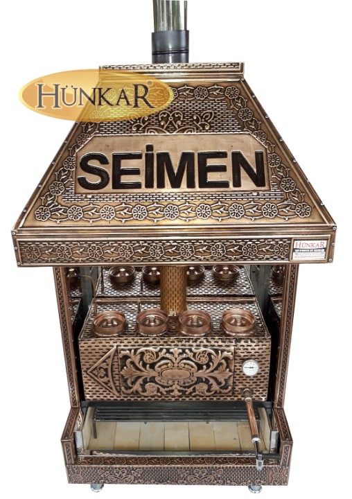 60 LİTRELİK ŞÖMİNELİ ODUNLU KÖMÜRLÜ BAKIR İŞLEMELİ 4 DEMLİKLİ İZALASYONLU İÇİ ATEŞ TUĞLALI ÇAY KAZANI