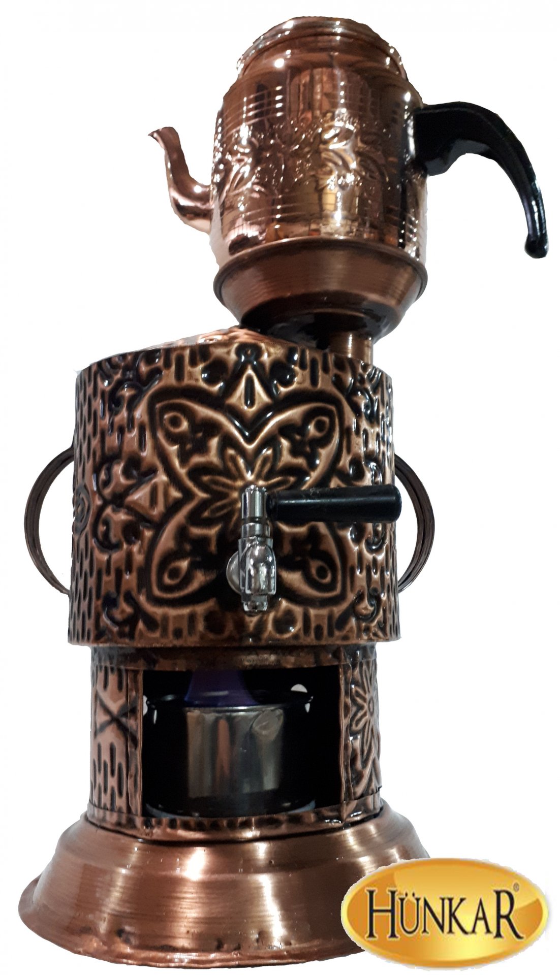 JELLİ KÖMÜRLÜ YUVARLAK 3 VE 5 LİTRELİK BAKIR SEMAVER