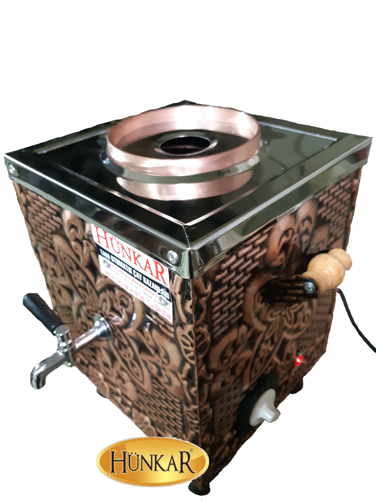 6 LİTRELİK ELEKTRİKLİ YALITIMLI MİNİ BAKIR SEMAVER- ÇAYMATİK