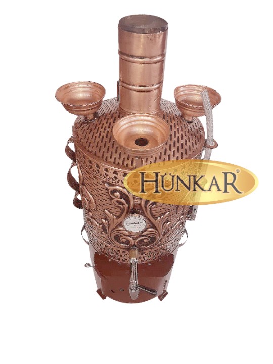 SEMAVER SOBASI TUĞLASIZ ODUNLU 30 LİTRE VERNİKLİ ve ESKİTMELİ ISI GÖSTERGELİ SU GÖSTERGELİ