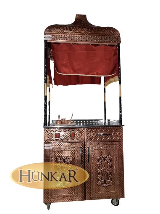 ELEKTRİKLİ KUMDA KAHVE ve KAHVECİ GÜZELİ ARABALI