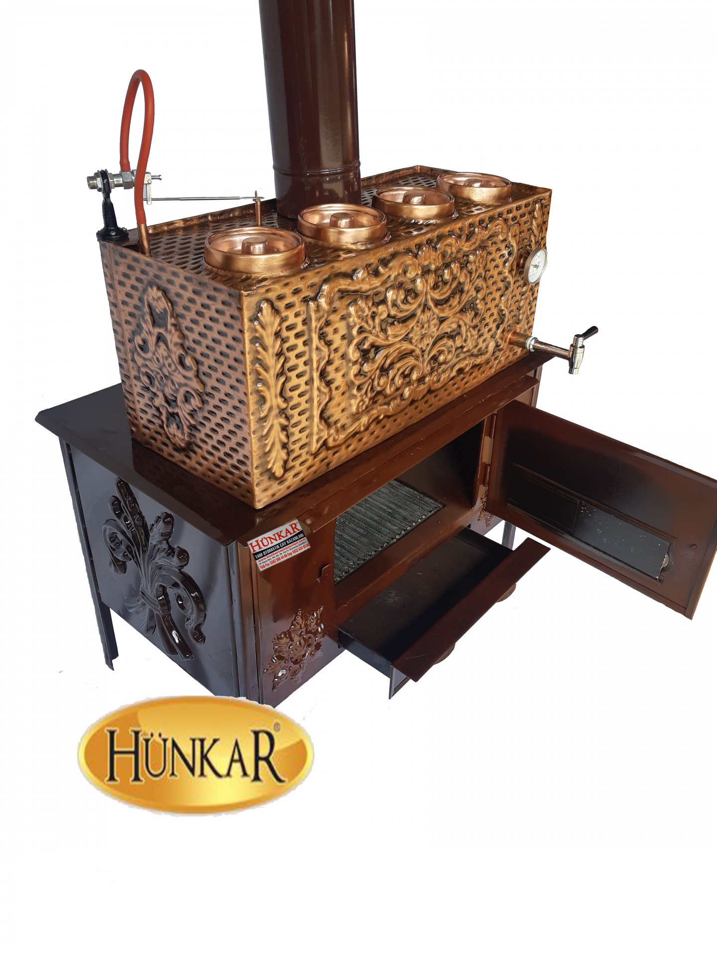 ODUNLU YÜKSEK SOBALI(KÜZİNE) BAKIR SEMAVER 