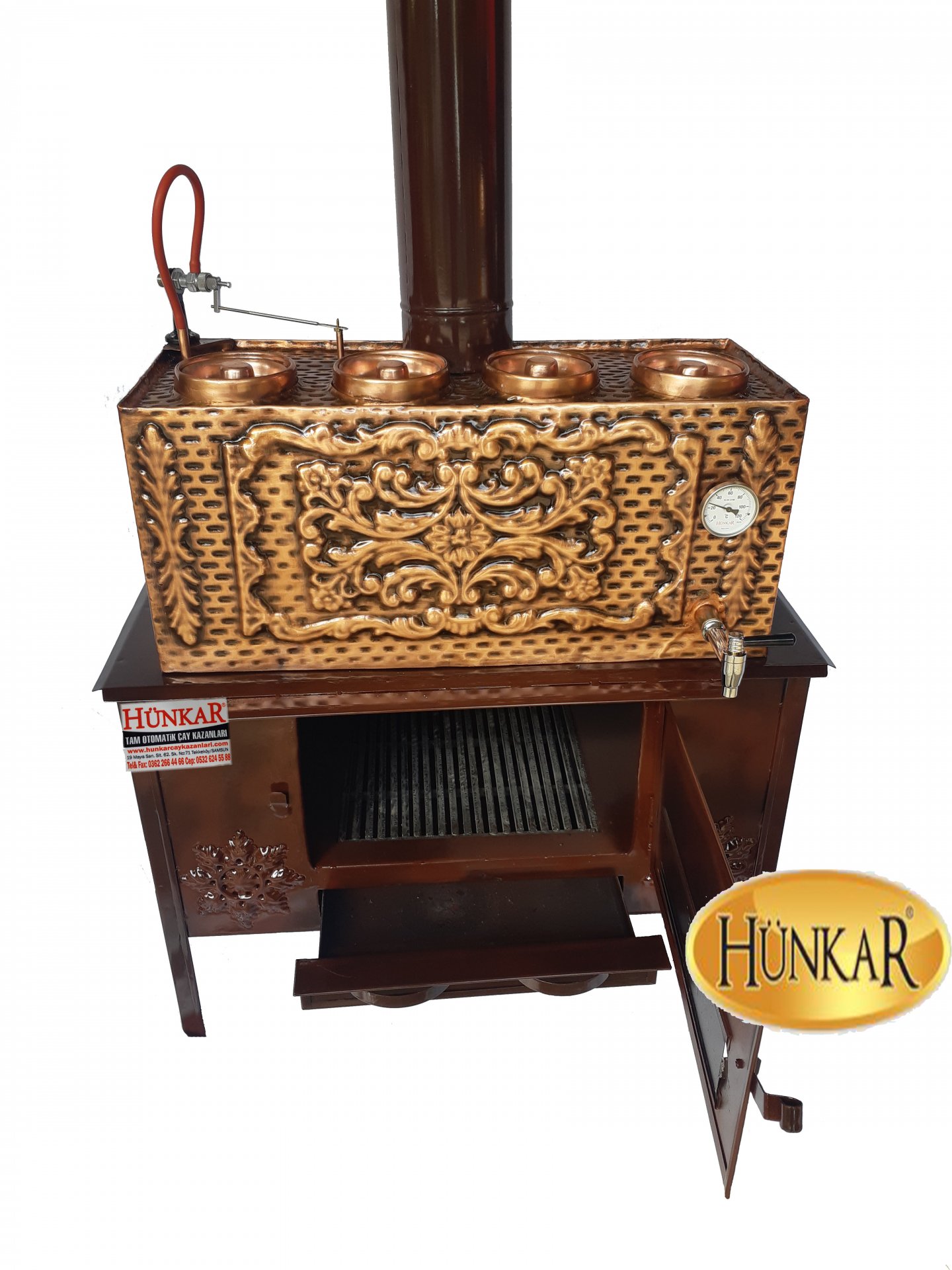 ODUNLU YÜKSEK SOBALI(KÜZİNE) BAKIR SEMAVER 