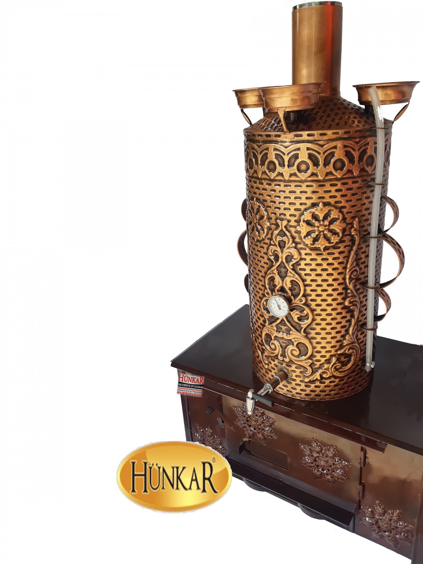 ODUNLU YÜKSEK SOBALI(KÜZİNE) BAKIR SEMAVER 