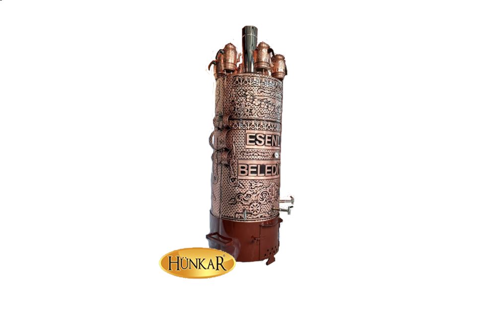 bakır 500 litre odunlu kömürlü semaver 