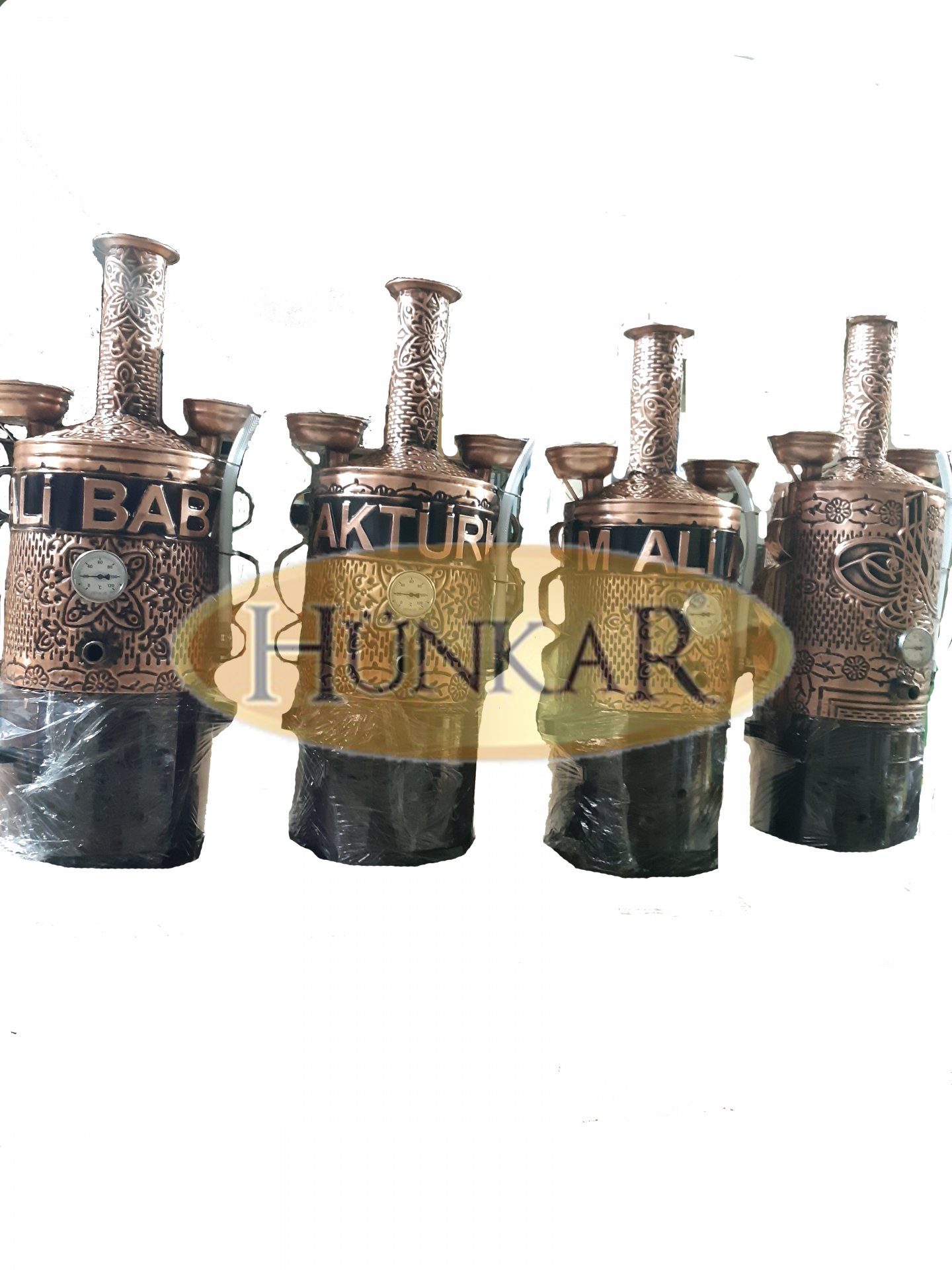 16 LİTRELİK YUVARLAK ODUNLU KÖMÜRLÜ ISI VE SU GÖSTERGELİ BAKIR SEMAVER