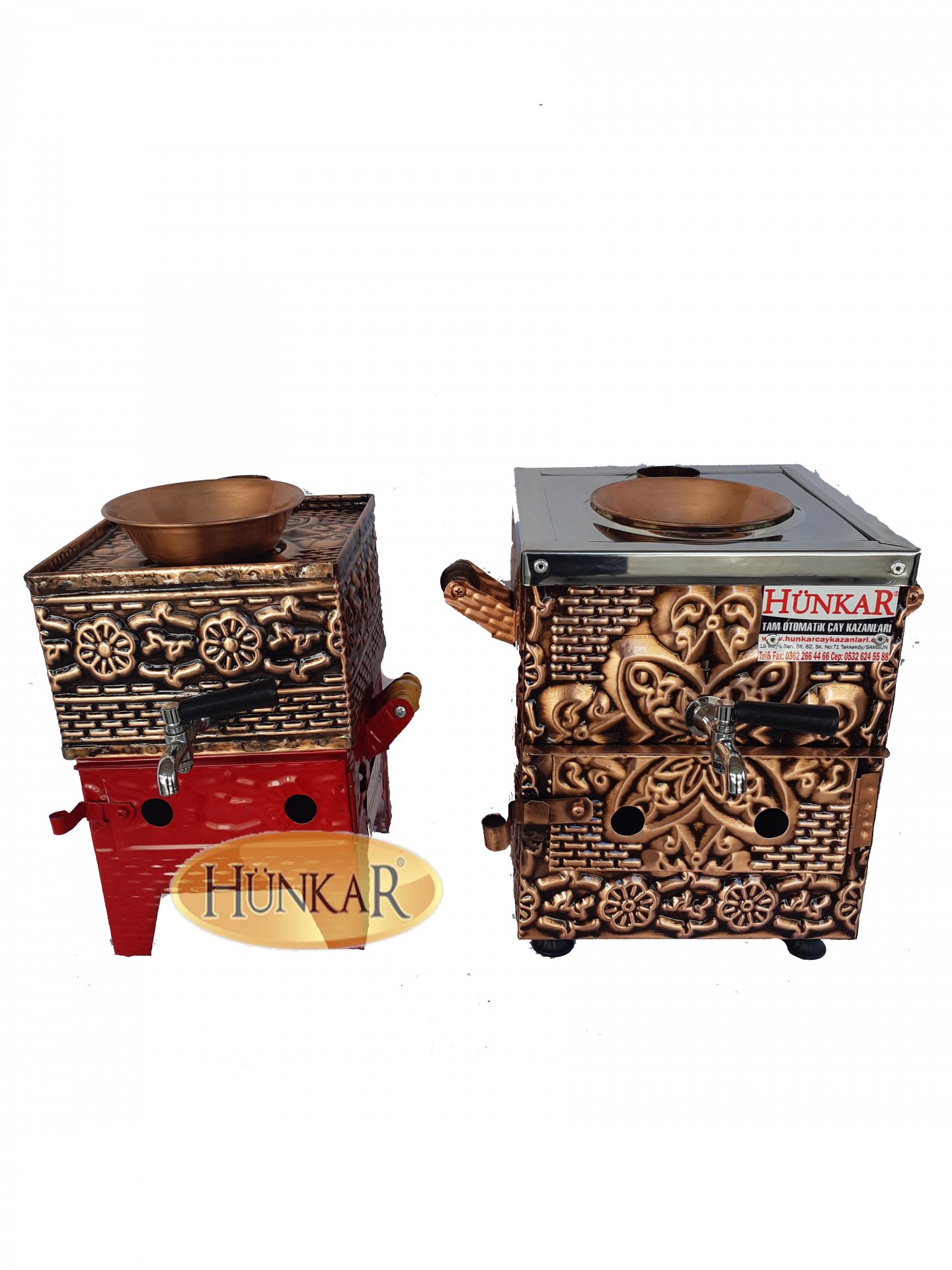 KÖMÜRLÜ - JELLİ YALITIMLI 3 LİTRE BAKIR SEMAVER 