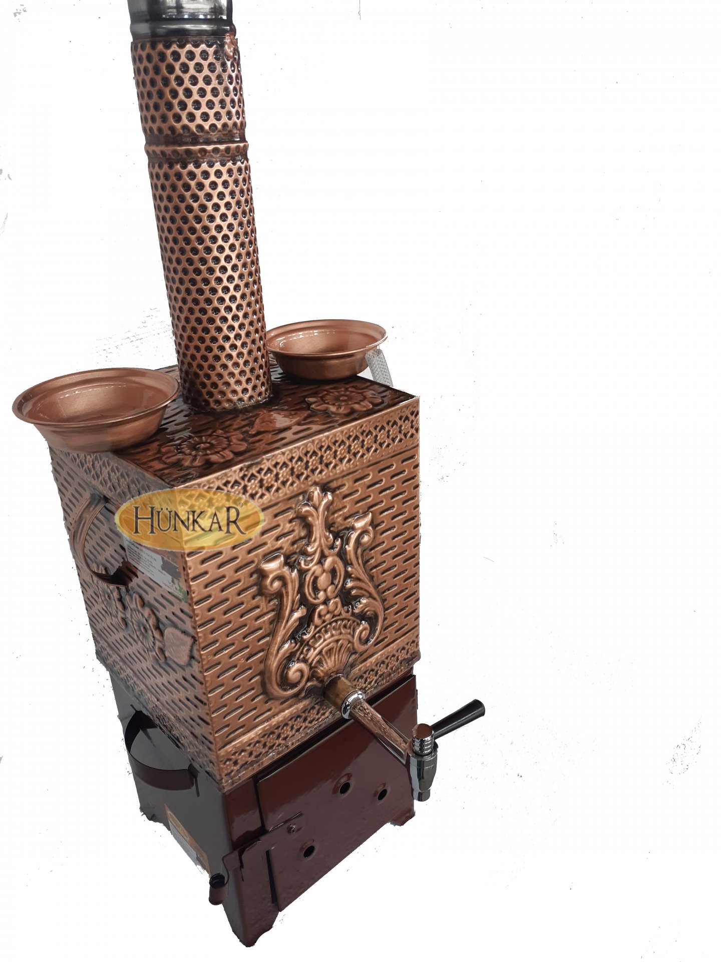 12 LİTRELİK ODUNLU-KÖMÜRLÜ BAKIR SEMAVER 