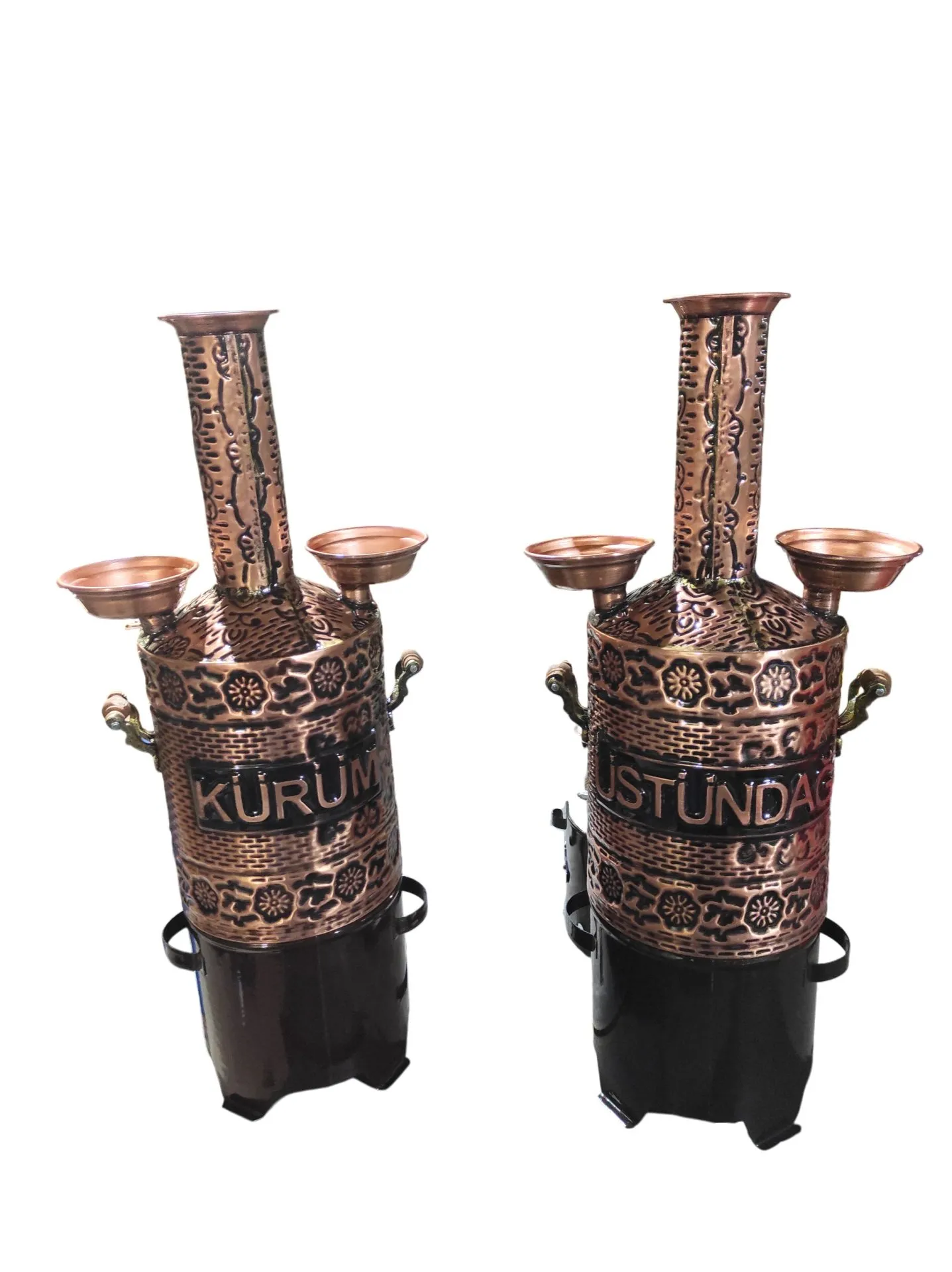 İSİM İŞLEMELİ ISI-SU GÖSTERGELİ 10 LT'LİK BAKIR PİKNİK SEMAVER