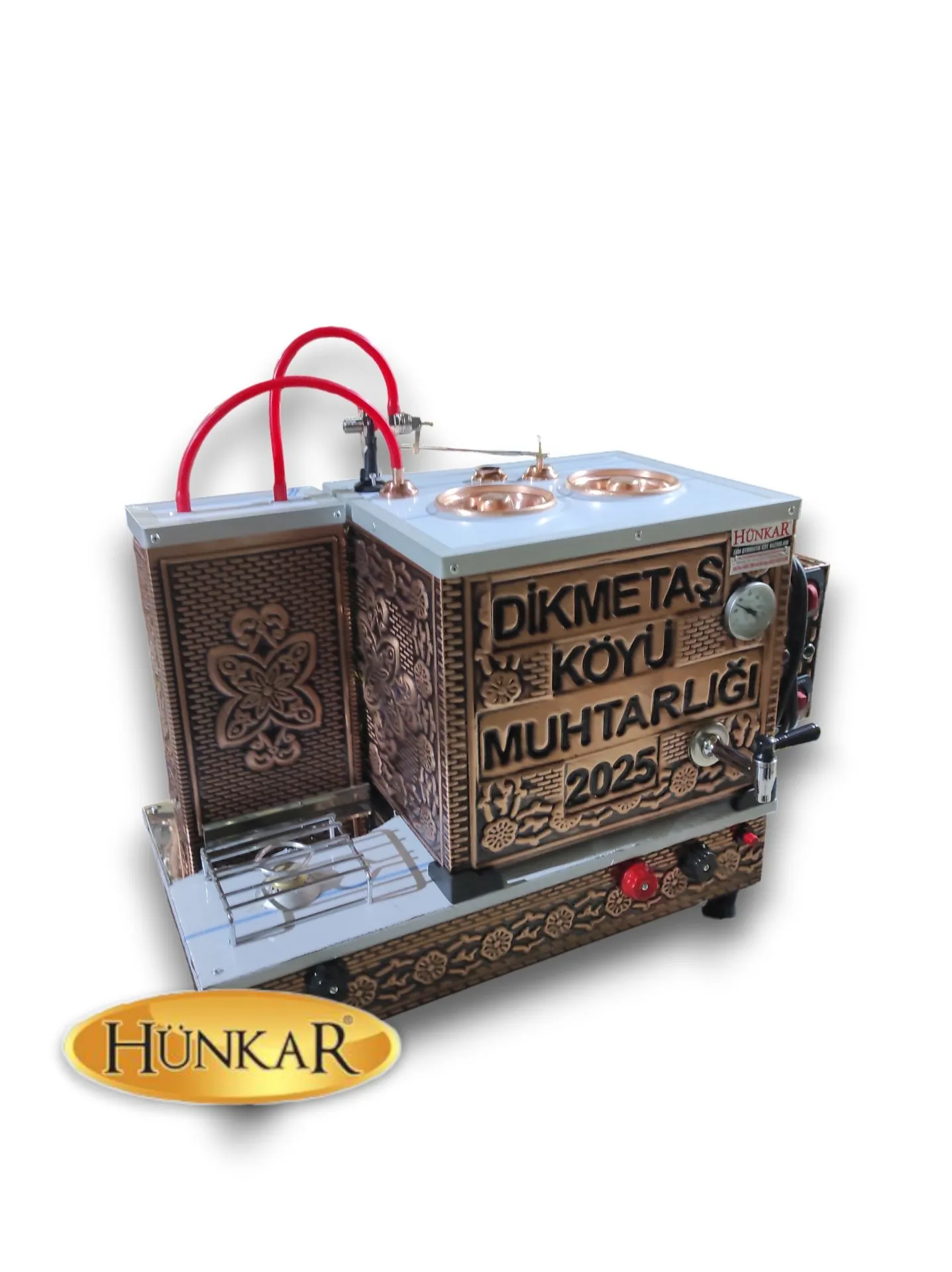 ÖZEL YAZILI BAKIR İŞLEMELİ 2 Lİ FULL OTOMATİK BAKIR ÇAY KAZANI 