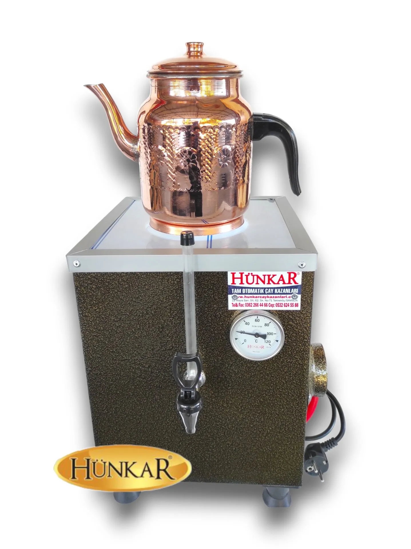 10 LİTRE STATİK FIRIN BOYALI SADE ELEKTRİKLİ BAKIR ÇAY KAZANI