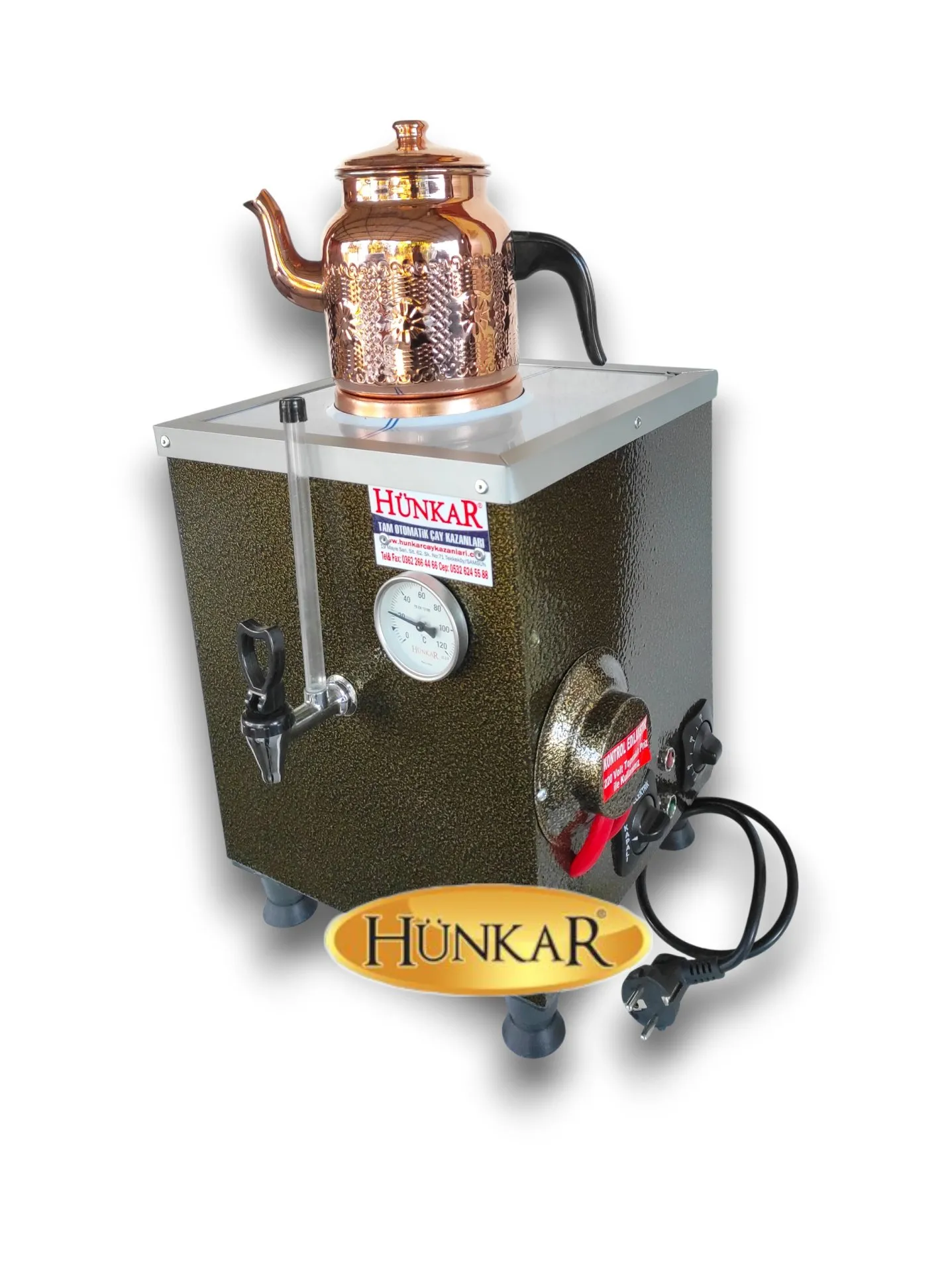 10 LİTRE STATİK FIRIN BOYALI SADE ELEKTRİKLİ BAKIR ÇAY KAZANI