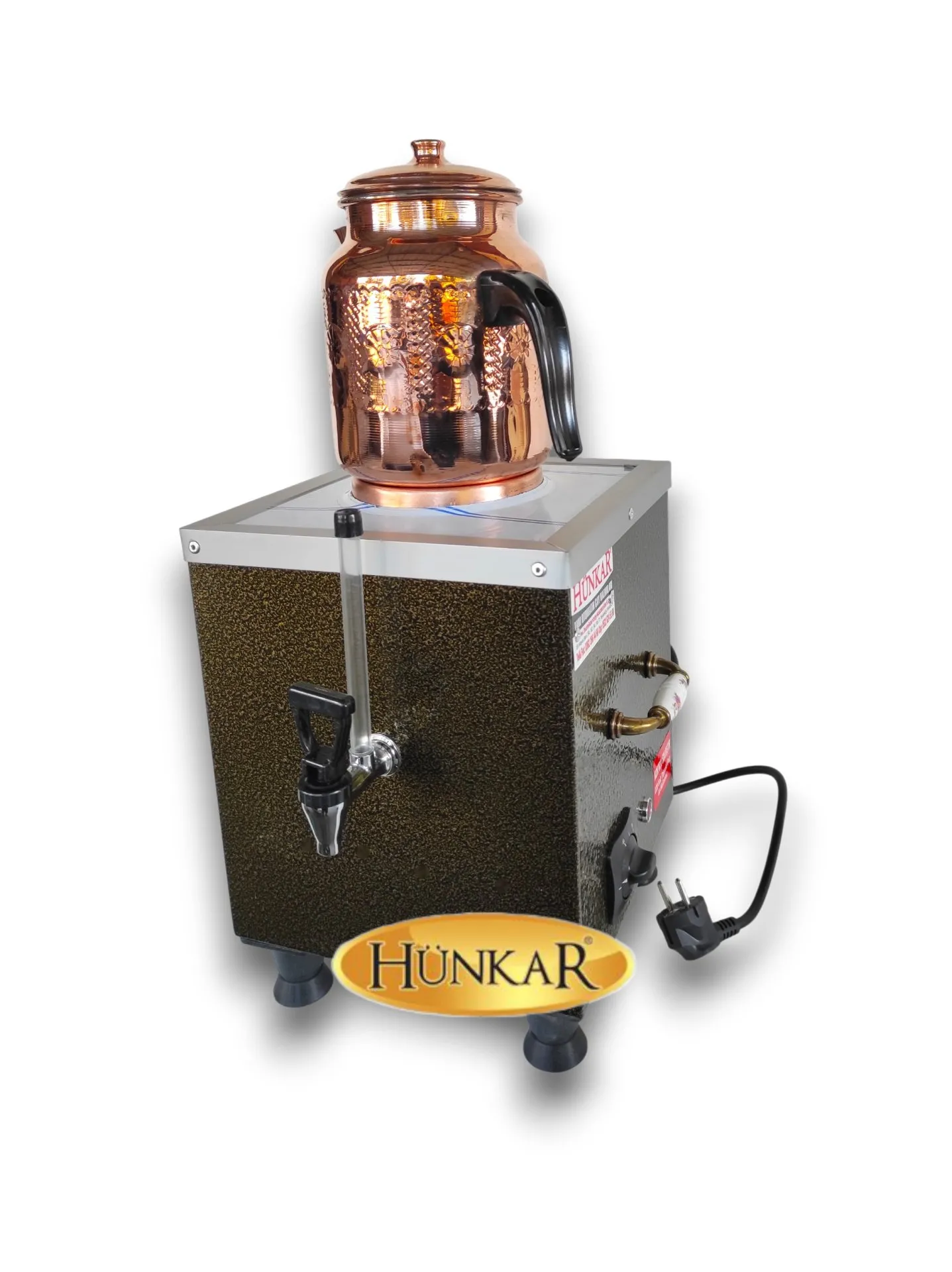 İÇİ BAKIR 6 LİTRELİK STATİK FIRIN BOYALI SADE ELEKTRİKLİ MİNİ ÇAY KAZANI & ÇAYMATİK