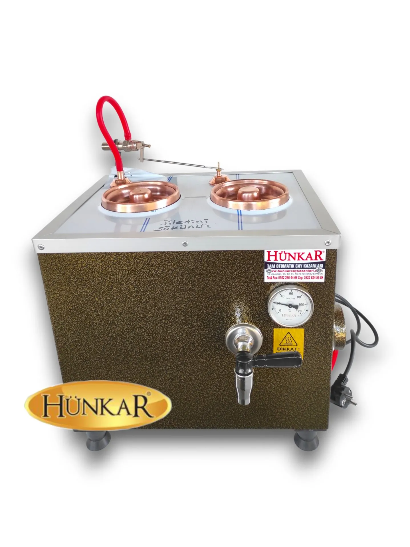 ÖZEL ÖLÇÜLÜ 2Lİ  20 LİTRE STATİK FIRIN BOYALI BAKIR ÇAY KAZANI 