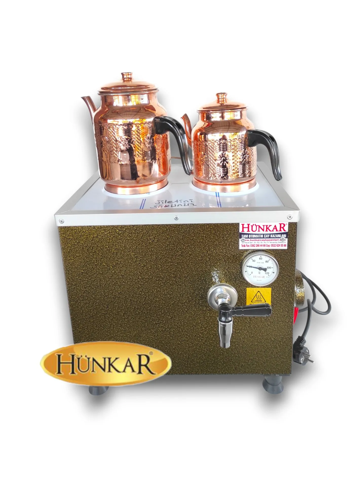 ÖZEL ÖLÇÜLÜ 2Lİ  20 LİTRE STATİK FIRIN BOYALI BAKIR ÇAY KAZANI 