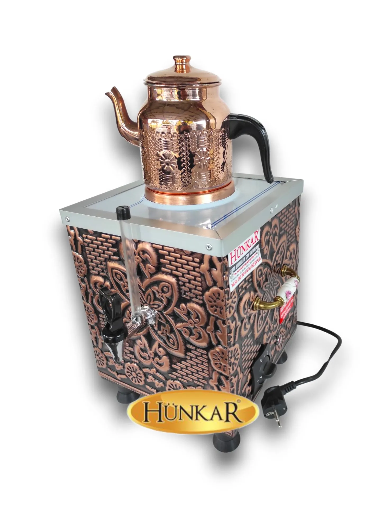 6 LİTRE İÇİ DIŞI BAKIR YALITIMLI MİNİ ÇAY KAZANI & ÇAYMATİK