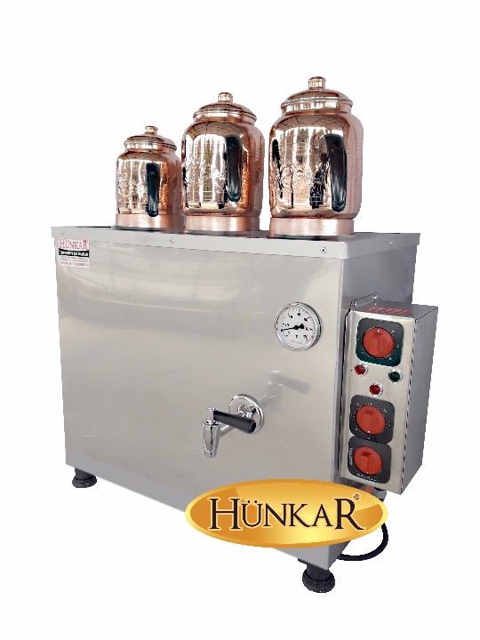 SADE ELEKTRİKLİ 3DEMLİKLİ INOX SU OTOMATİKLİ ÇAY KAZANI