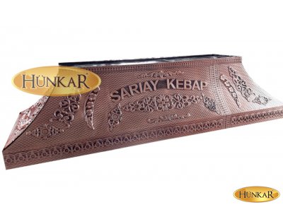 DAVLUMBAZ BAKIR İŞLEMELİ 200x80x50 cm YEMEK TEZGAHI ÜSTÜ