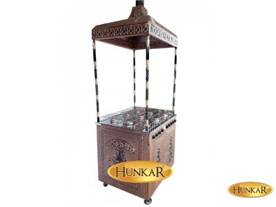 ARABALI BAKIR İŞLEMELİ KÜNEFE OCAĞI DAVLUMBAZLI