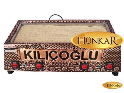 BAKIR İŞLEMELİ KUMDA KAHVE 80x40 ÇİFT RESİSTANSLI KUMDA KAHVE