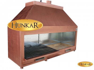 150'lik Kalvanizli Tek Kat Bakır Boyalı Ateş Tuğlalı Izgara