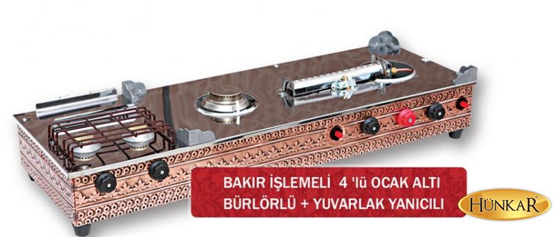 4'lü Bakır İşlemeli Ocak