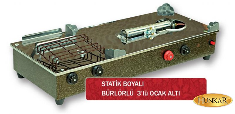 3'lü Statik Boyalı Ocak Bürlörlü