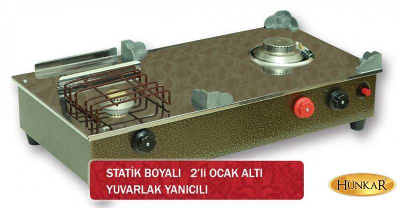 2'li Statik Boyalı Ocak Yuvarlık Yanıcılı