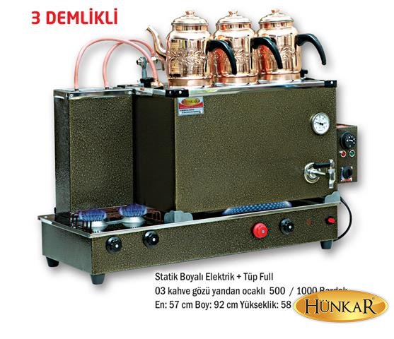 Boyalı Açılır 3 Demlikli