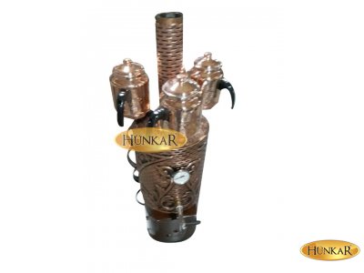 SEMAVER 25 LİTRE 3 DEMLİKLİ BAKIR İŞLEMELİ ISI ve SU GÖSTERGELİ TUĞLASIZ