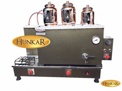 3 DEMLİKLİ STATİK BOYALI ELEKTRİKLİ VE TÜPLÜ EMNİYET VENTİLLİ TERMOKUPURLU DAVLUMBAZLI