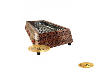 KUMDA KAHVE BAKIR İŞLEME ÇİFT REZİSTANSLI 90x45x22 cm 