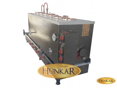 ÇAY KAZANI 6 DEMLİKLİ STATİK BOYALI ELEKTRİKLİ VE TÜPLÜ EMNİYET VENTİLLİ TERMOKUPURLU ÇİFT MUSLUKLU 