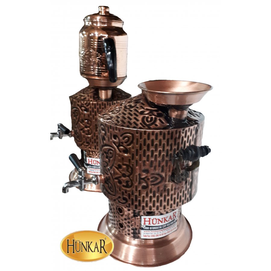 JELLİ KÖMÜRLÜ YUVARLAK 3 VE 5 LİTRELİK BAKIR SEMAVER