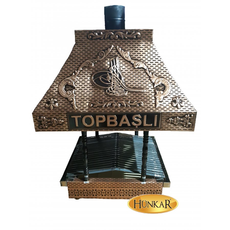 yazılı masa üstü yalıtımlı bakır kebap ocağı 80X80 kendin pişir kendin ye