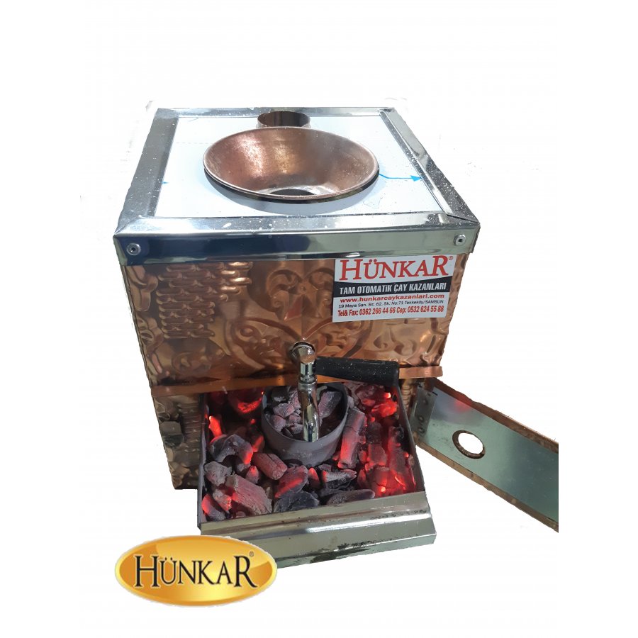 KÖMÜRLÜ - JELLİ YALITIMLI 3 LİTRE BAKIR SEMAVER 