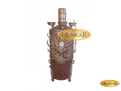 SEMAVER SOBASI TUĞLASIZ ODUNLU 30 LİTRE VERNİKLİ ve ESKİTMELİ ISI GÖSTERGELİ SU GÖSTERGELİ