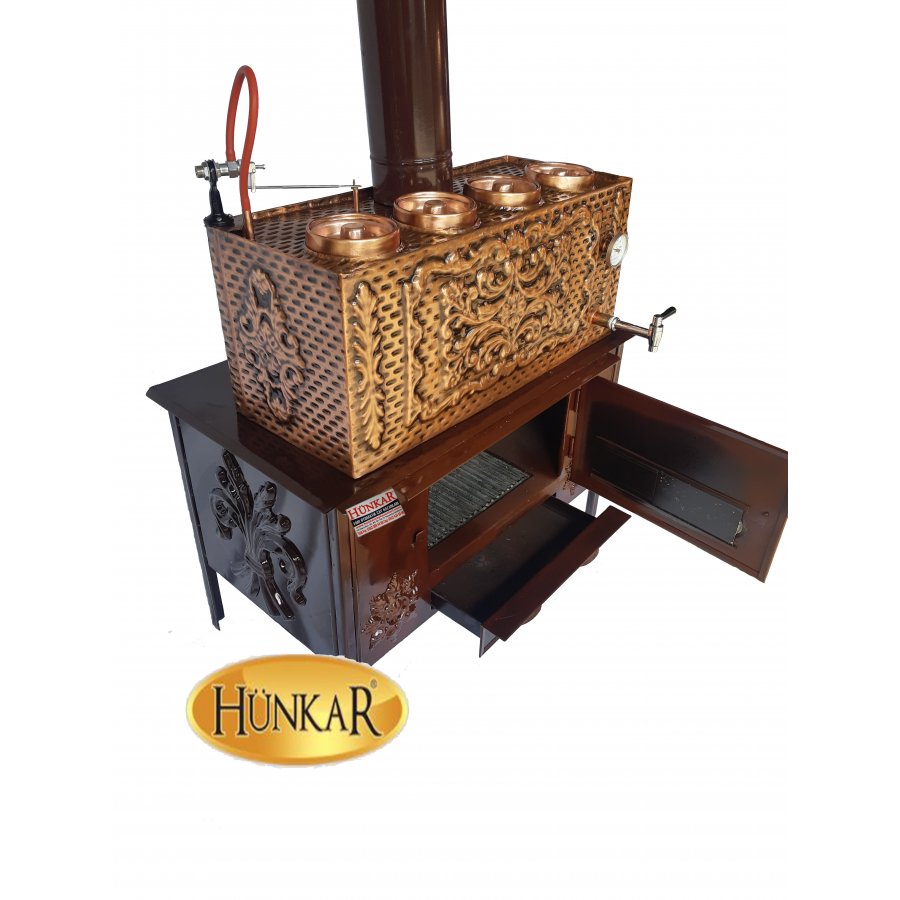 ODUNLU YÜKSEK SOBALI(KÜZİNE) BAKIR SEMAVER 